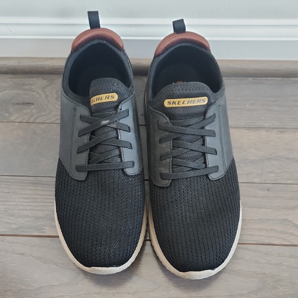 Skechers Men's Black and Gray Casual Shoes